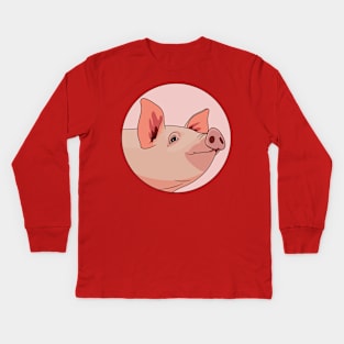 Pig Kids Long Sleeve T-Shirt